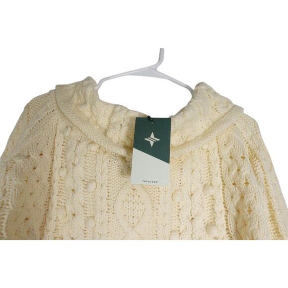 Tuckernuck Women's Buttercream Cable Knit Cowl Neck Pullover Sweater M 2006-23 - Picture 2 of 9
